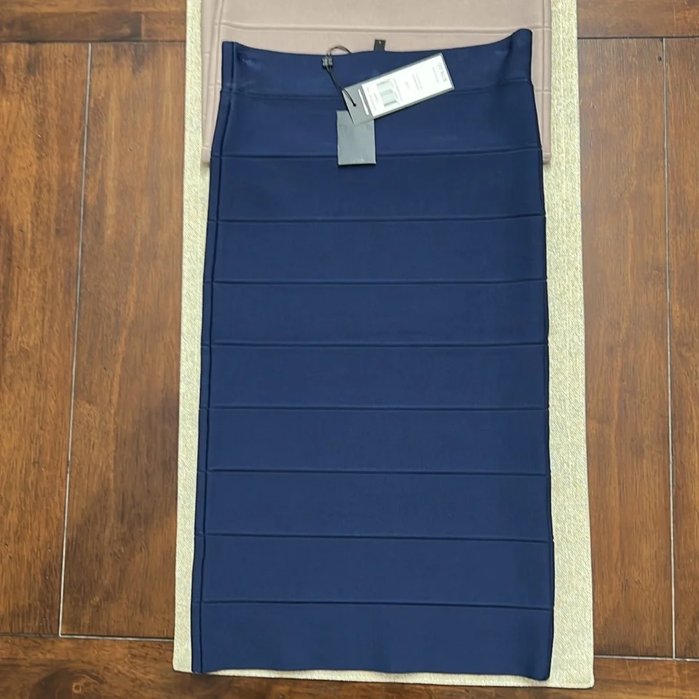 ❤️BCBGMaxAzria Leger Dark Navy Bandage Pencil Skirt